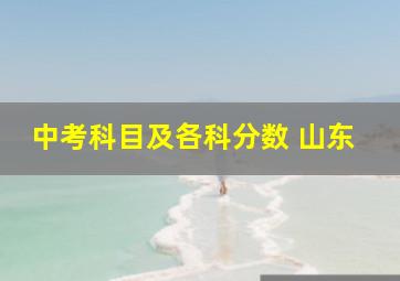 中考科目及各科分数 山东